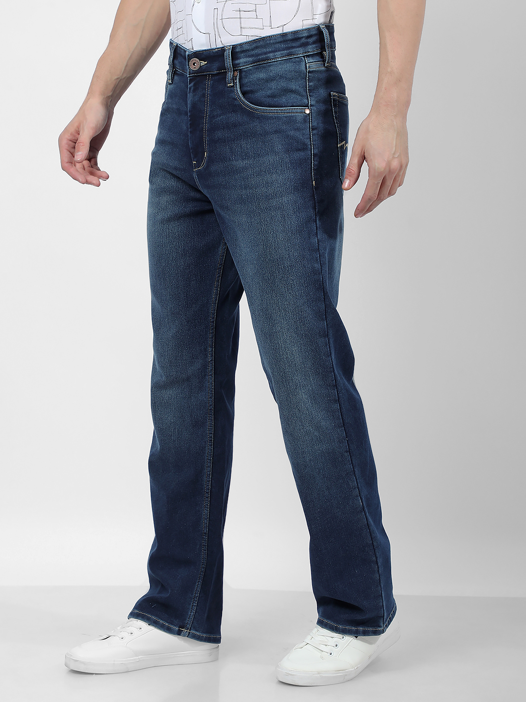 Numero Uno Men Faded Blue Jeans
